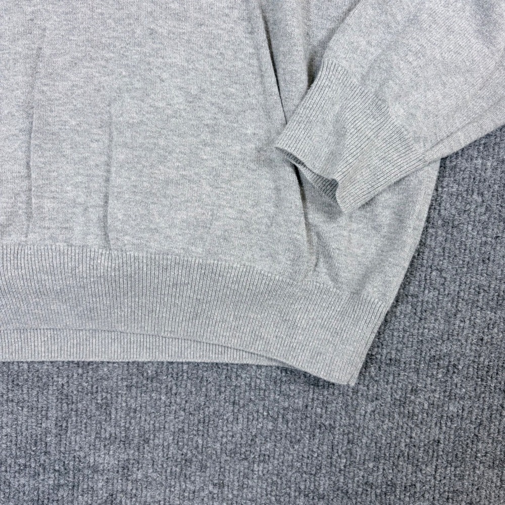 Jos. A. Bank Signature Collection Mens L Gray Pima Cotton Quarter Zip Sweater - Picture 3 of 13